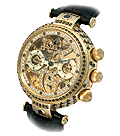 Watches made of gold and silver with precious stones